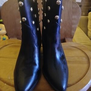 No Boundaries Black Studded Ankle Boots